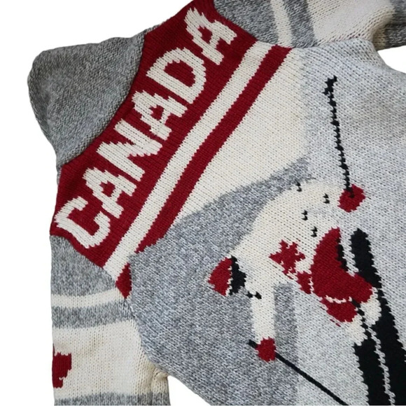 Canadiana - Vintage Ski Knit Full Zip Knit Wool Blend - Picture 10 of 10